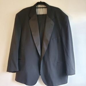 GEOFFREY BEENE TUXEDO SUIT MEN'S BLACK SIZE JACKET 50S WAIST 50" INSEAM 30.5"